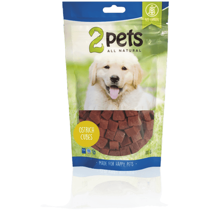 Dogsnack Ostrich Cubes 400 g
