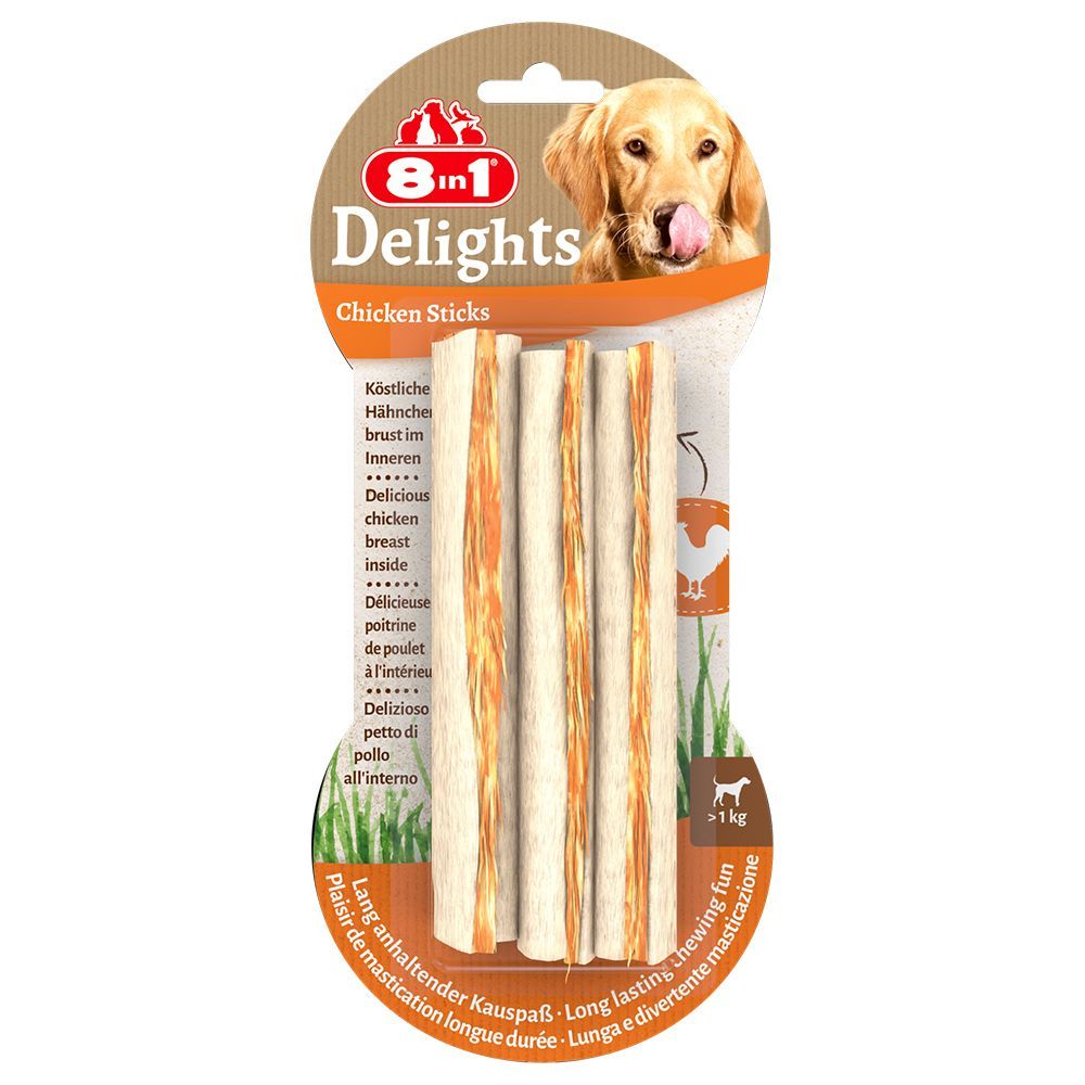 8in1 Delights tuggpinnar med kyckling - 75 g (3 st)