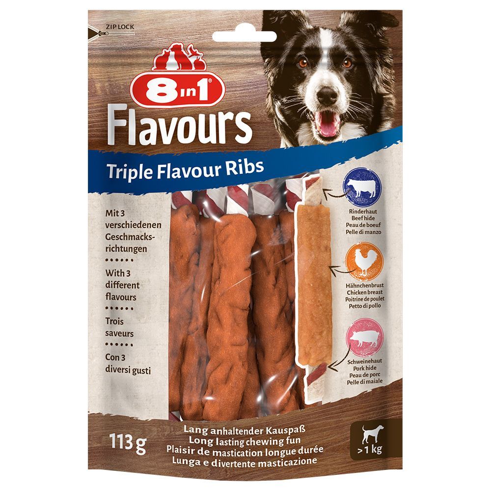 8in1 Triple Flavour Ribs tuggstänger - 6 st