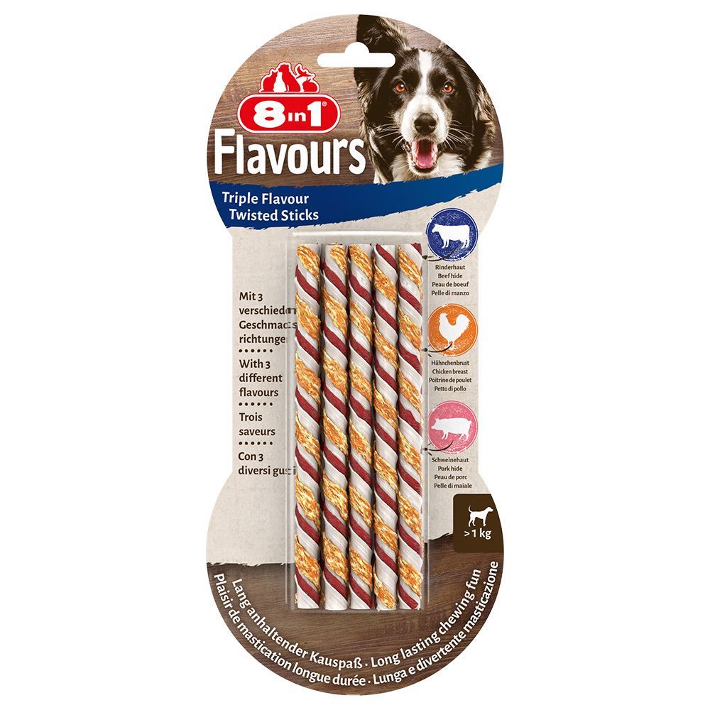 8in1 Triple Flavour Twisted tuggstänger - 10 st