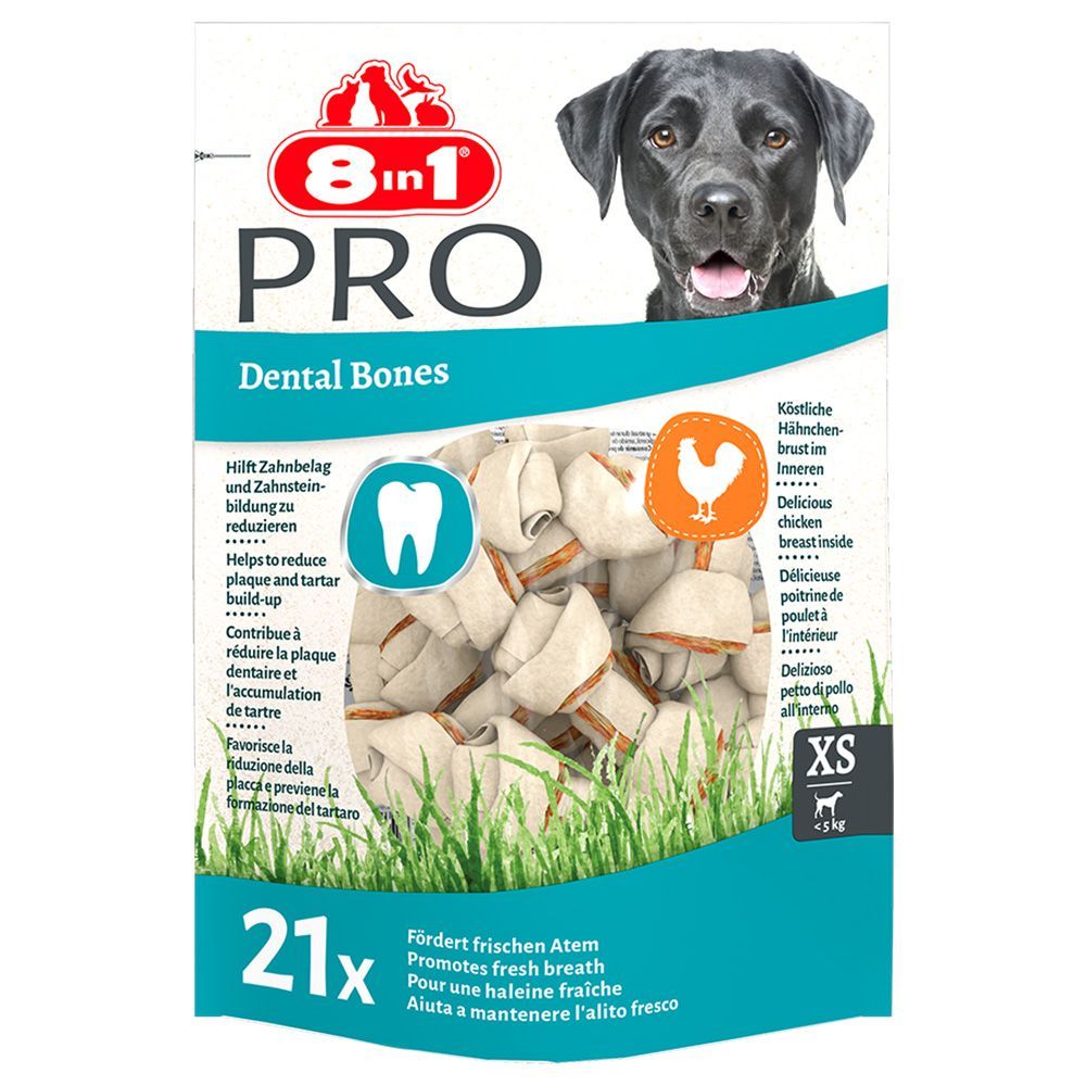 8in1Pro Dental Chicken tuggben - XS 21 st (252 g)
