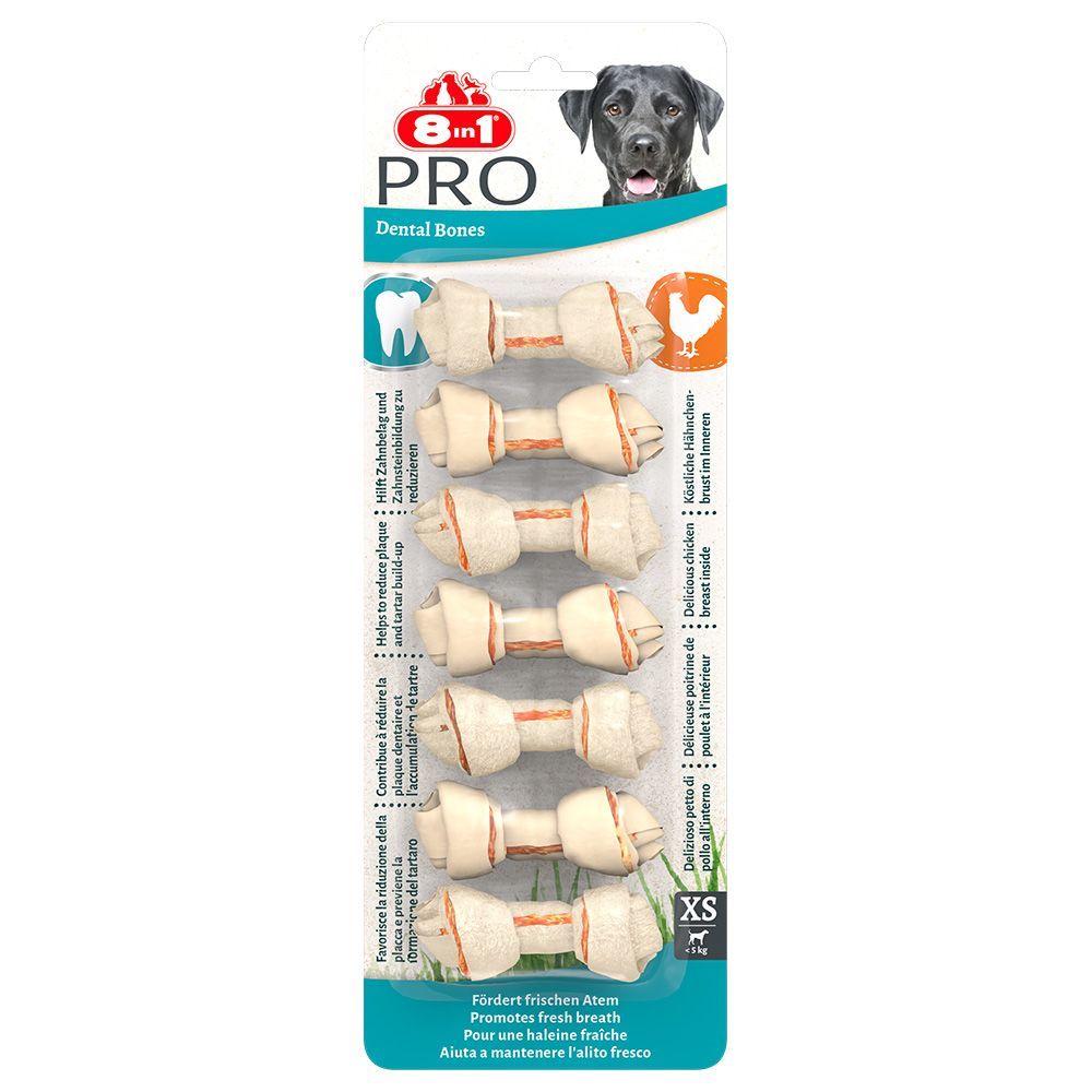 8in1Pro Dental Chicken tuggben - XS 7 st