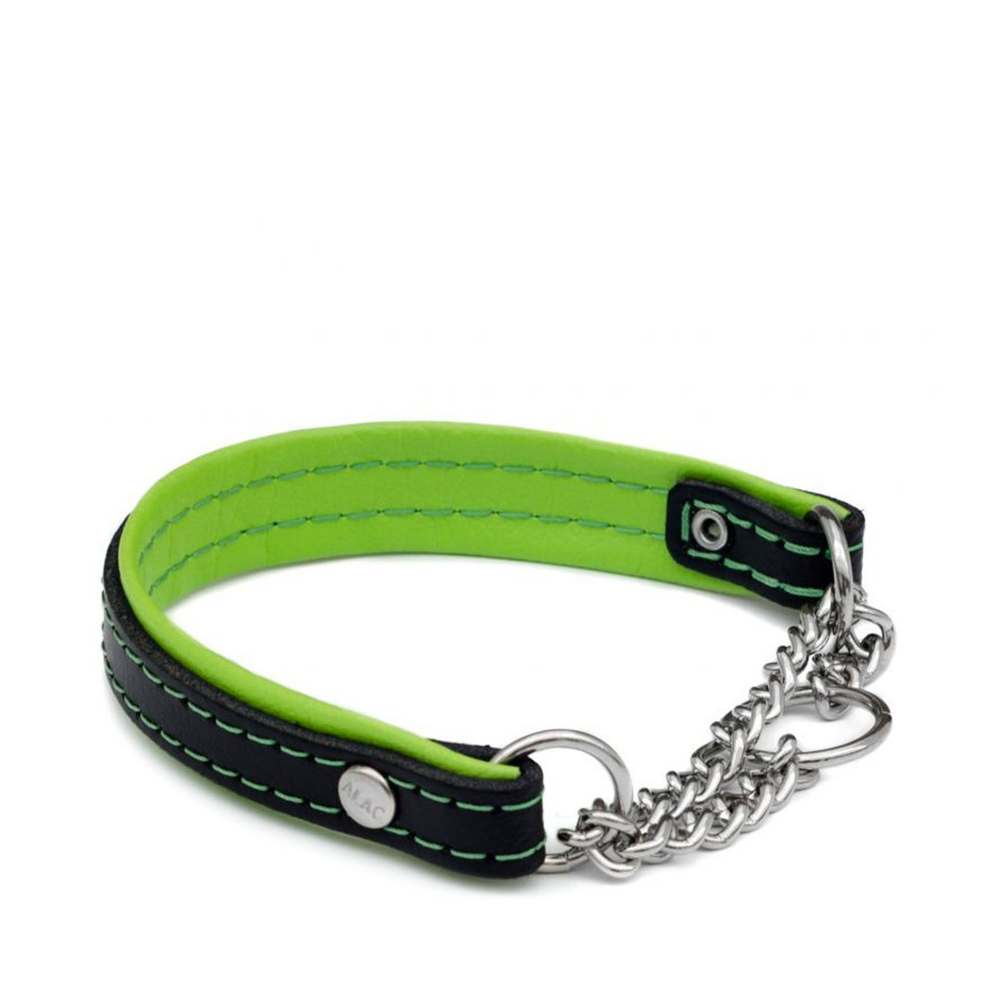 Alac Läderhalsband - Lime / 45 cm