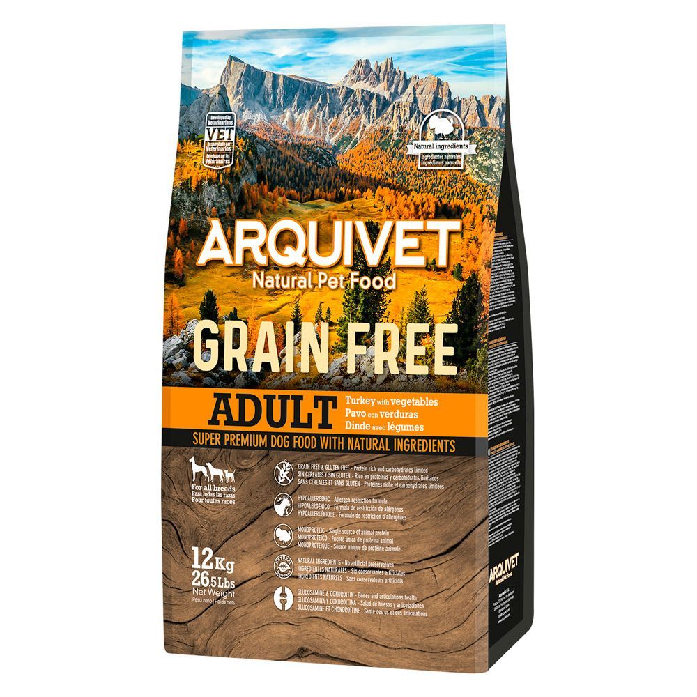 Arquivet Dog Grain Free med kalkon - 12 kg