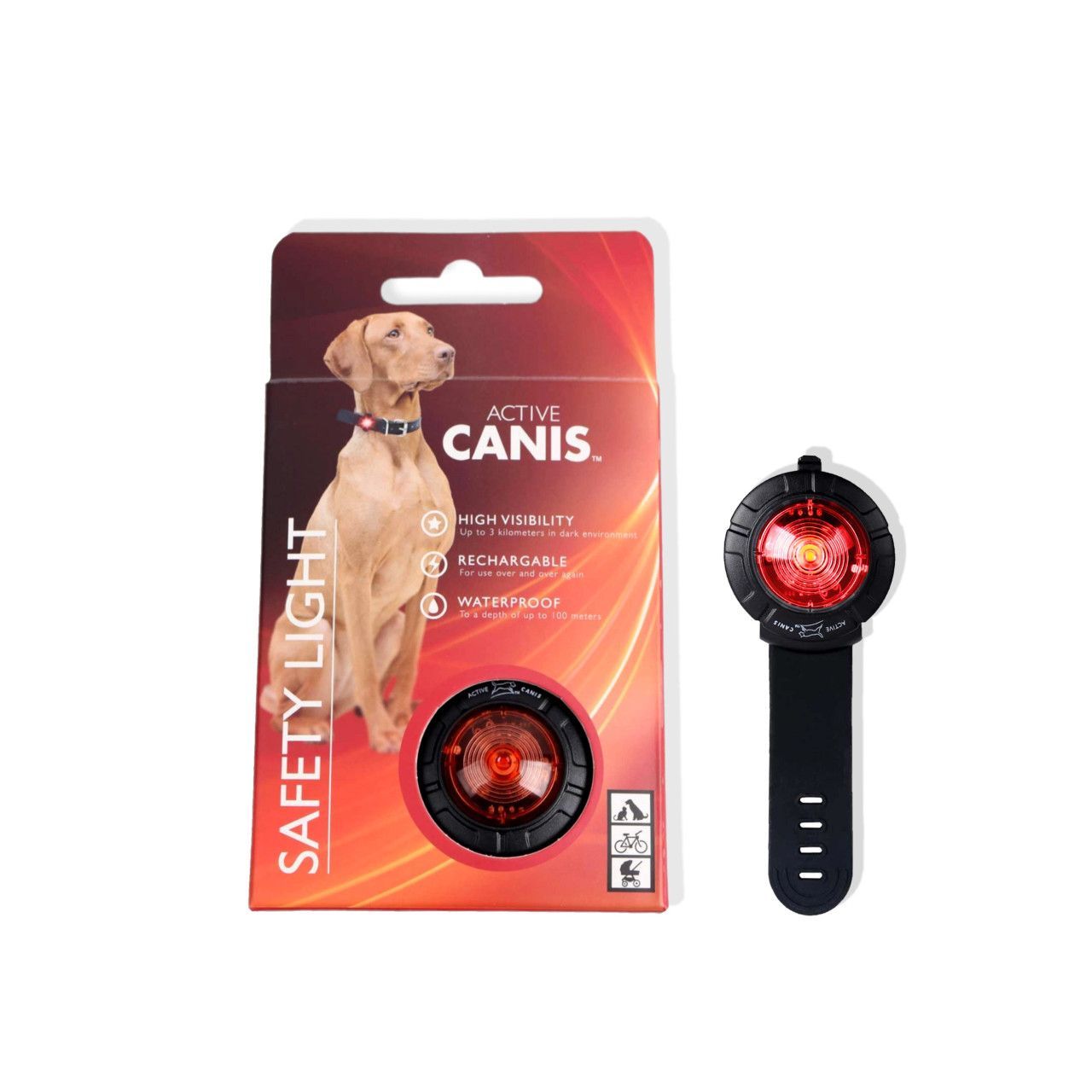 AC Safety Light Reflexlampa - Röd