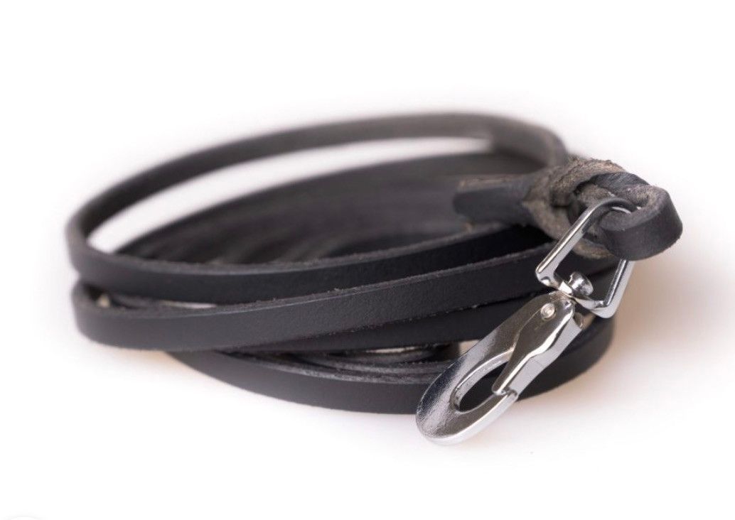 Leather Leash - M / Black