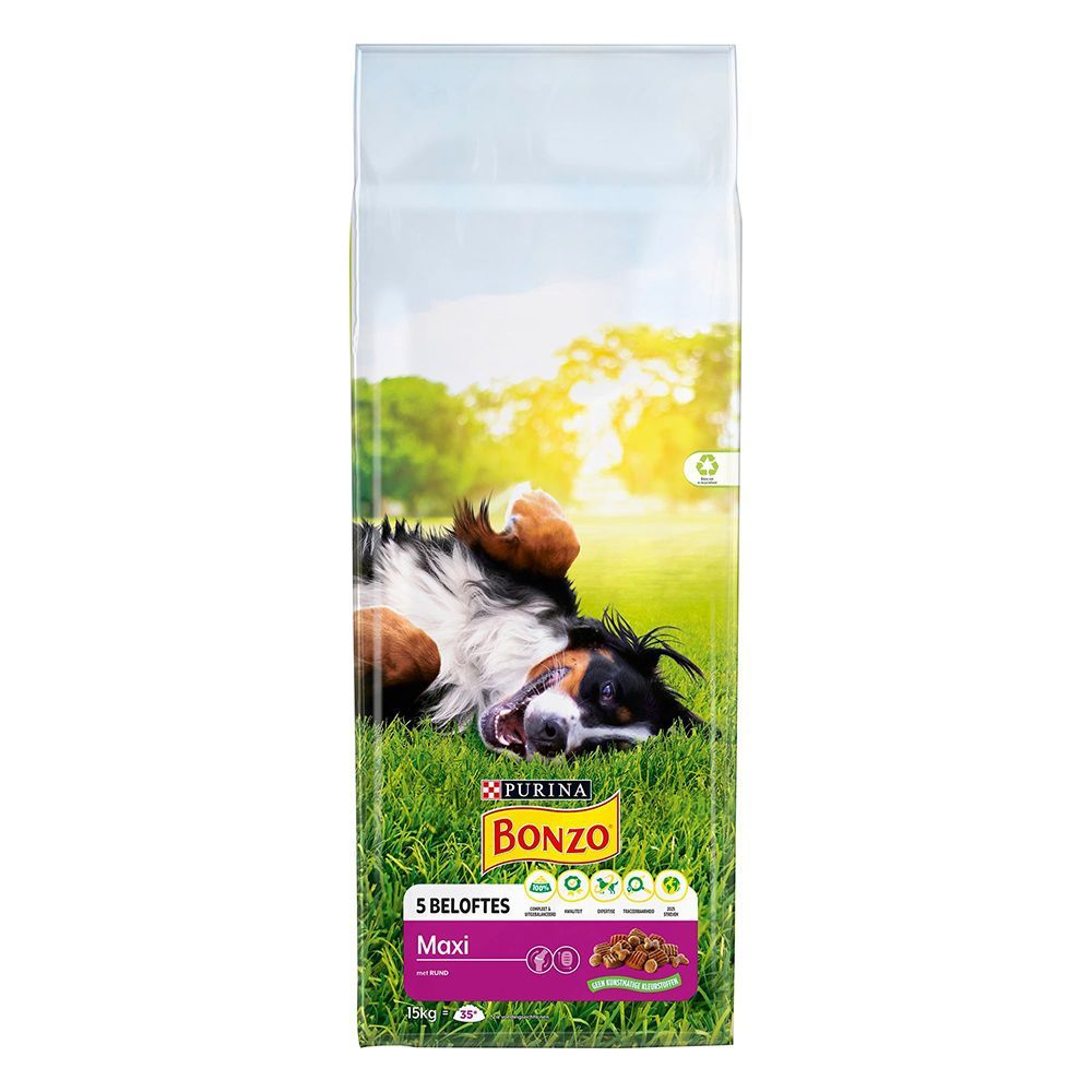 PURINA Bonzo Maxi med nötkött - 15 kg