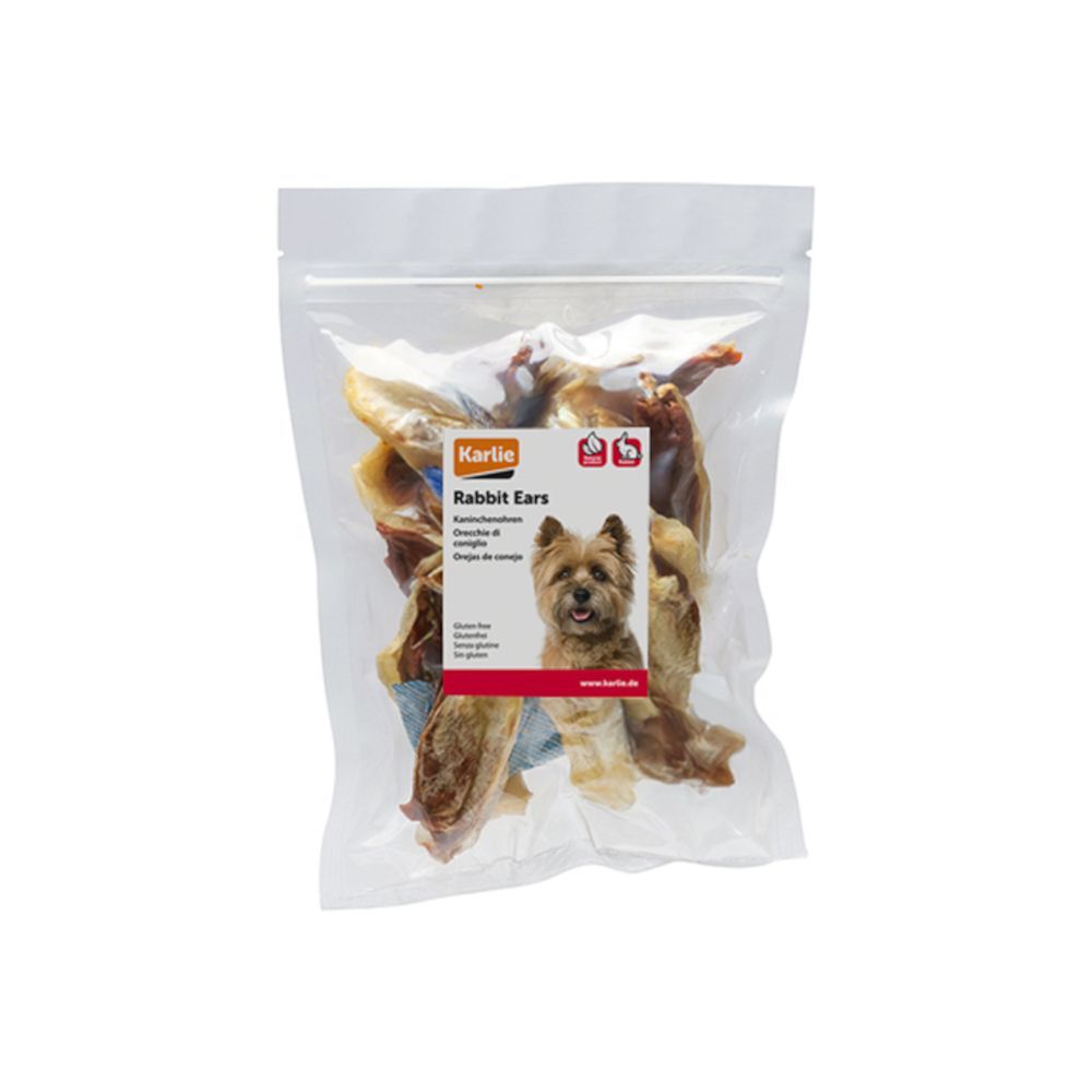 beeztees torkade kaninöron med anka - 250 g
