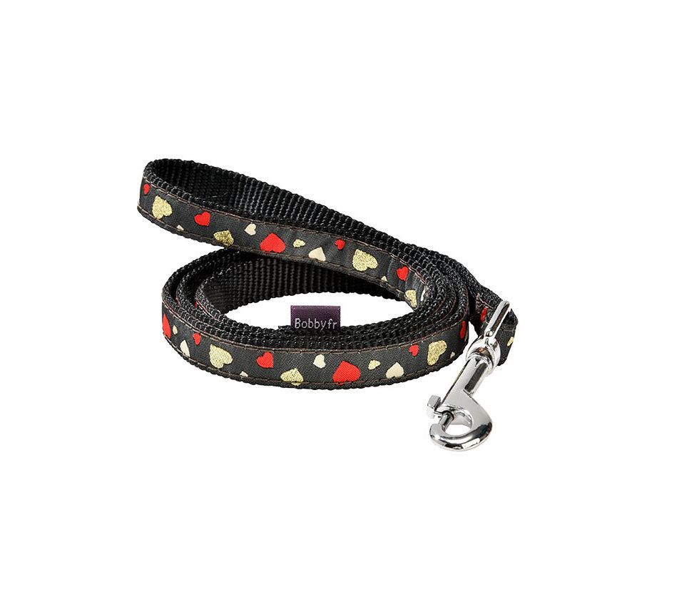 Bobby Lovely Nylon Hundkoppel 100 cm - Röd