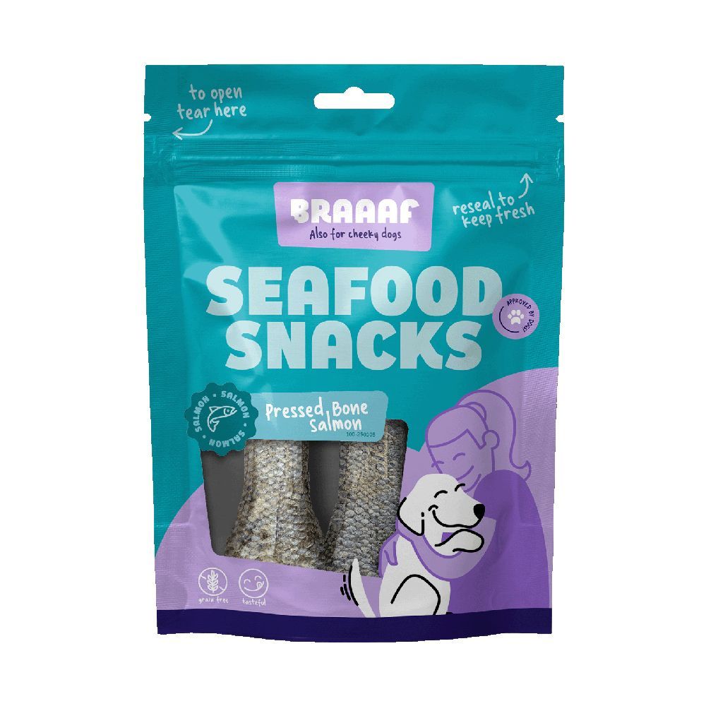 Braaaf Fish Bone tuggben med fisk - 12 cm (2 st)