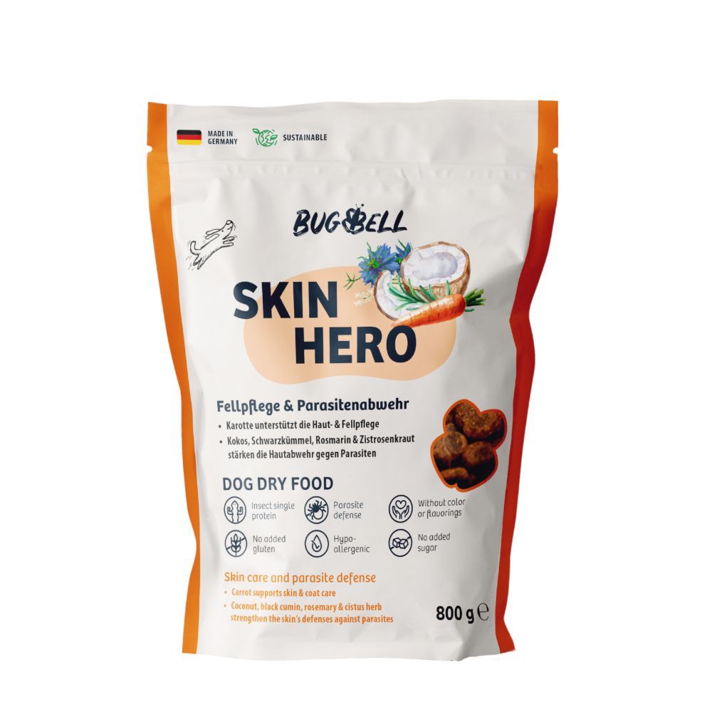 BugBell Skin Hero torrfoder - 800 g
