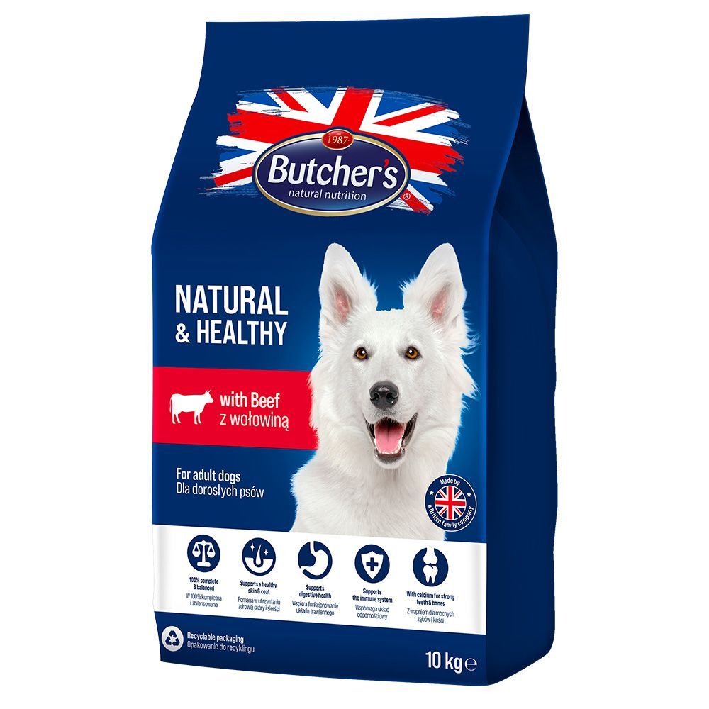Butcher's Natural & Healthy med nötkött - 10 kg