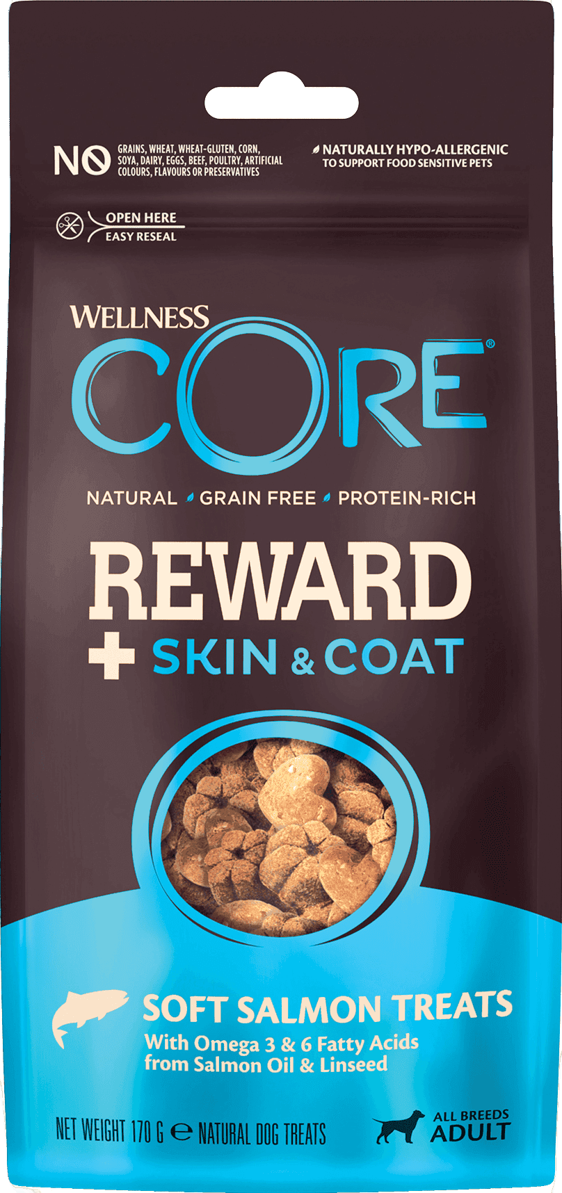 Reward+ Treats Salmon Skin & Coat 170g
