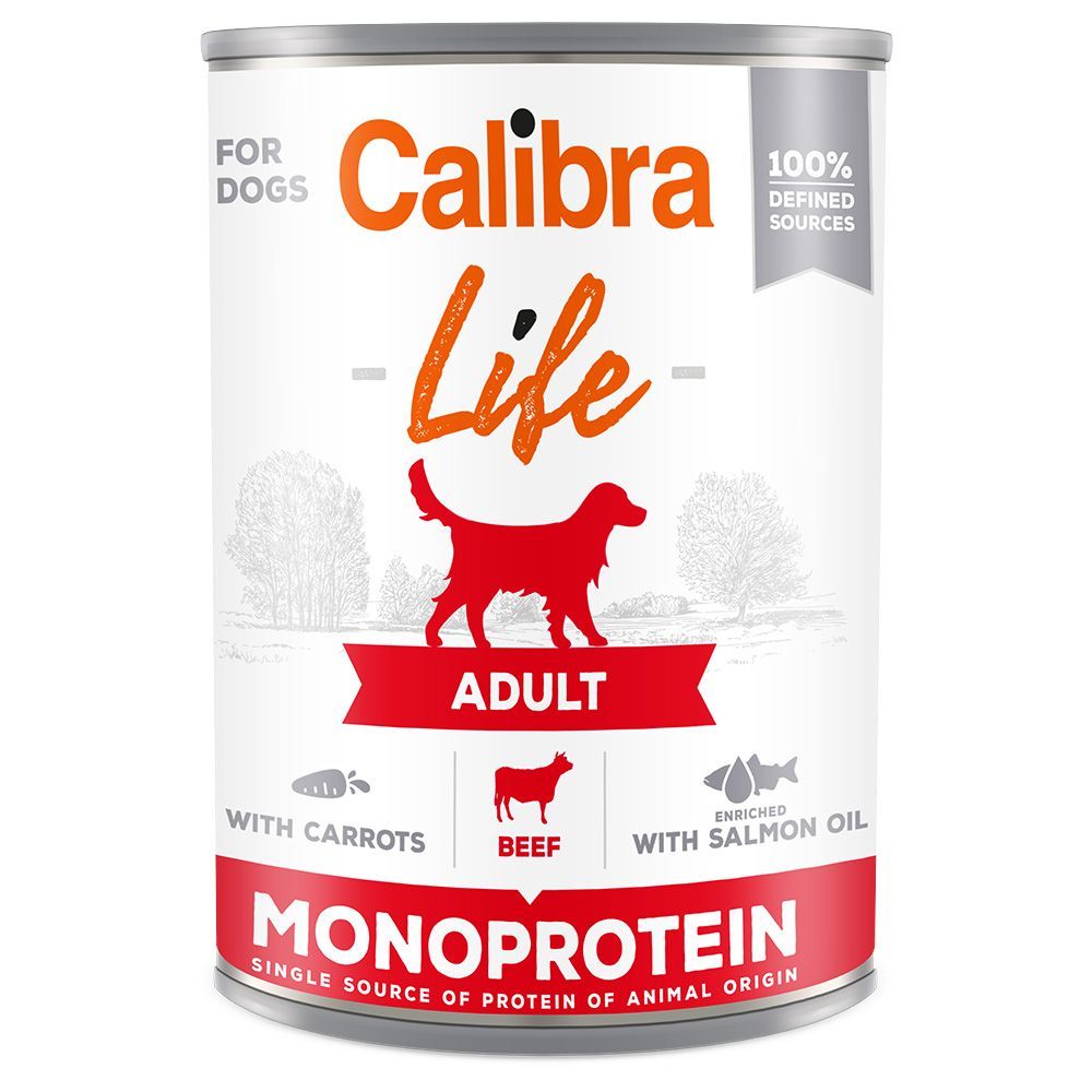 Calibra Dog Life Adult 6 x 400 g - Nötkött