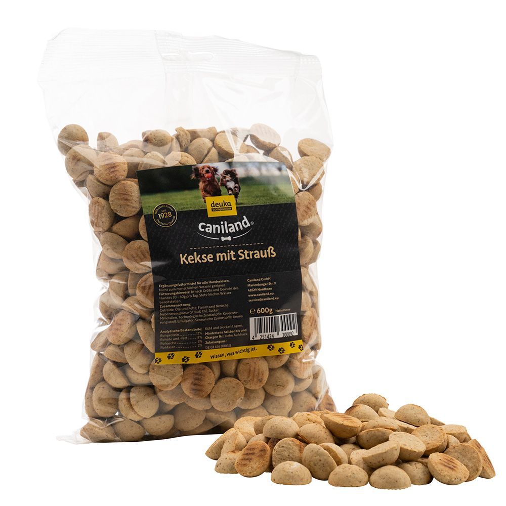 Caniland kex med struts - 3 x 600 g