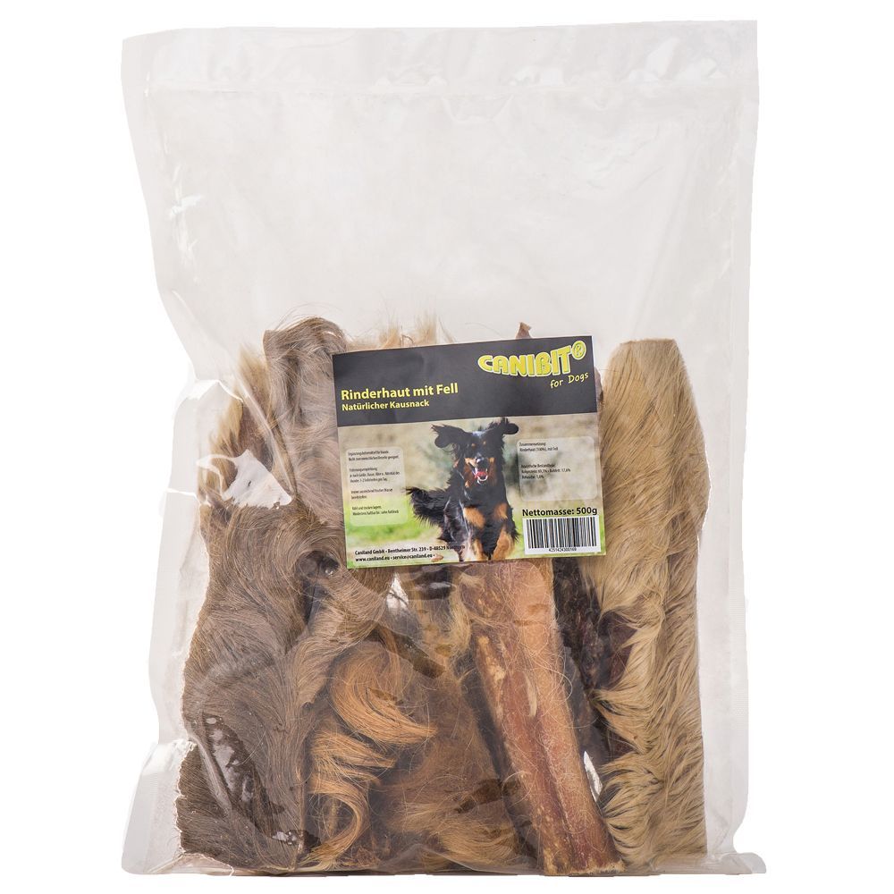 Caniland råhud med päls - 2 x  500 g