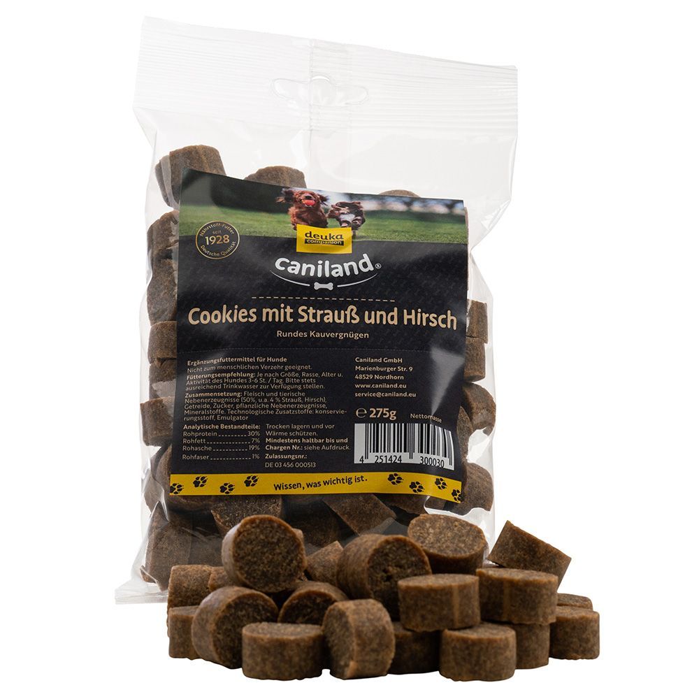 Caniland struts- och hjortcookies -  3 x 275 g