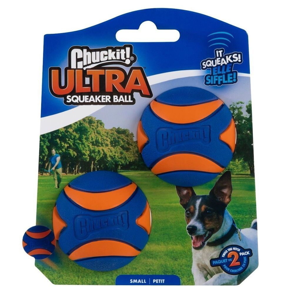 Chuckit Ultra Squeaker Hundbollar 2-pack (S)