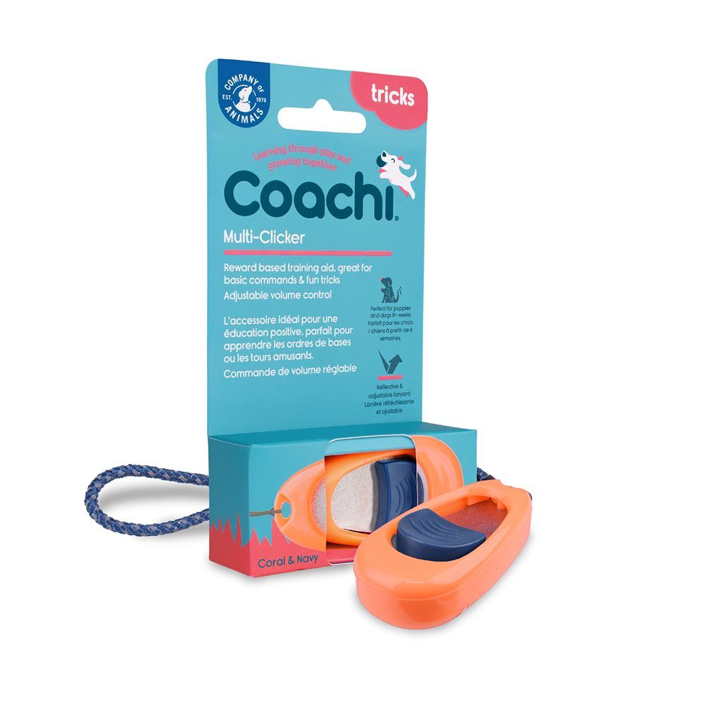 Coachi Multi-Clicker för hundar - Coral