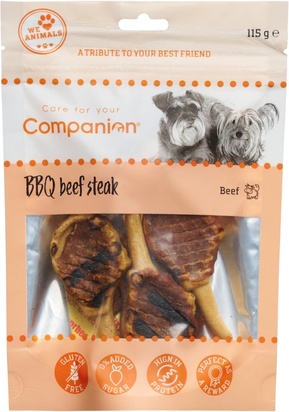 Companion BBQ Beef Steak Hundgodis - 115g