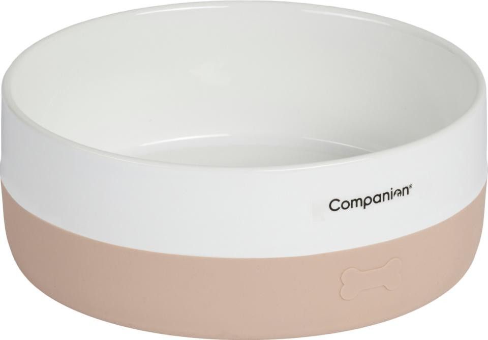 Keramikskål med Silikonbotten - Nude Medium