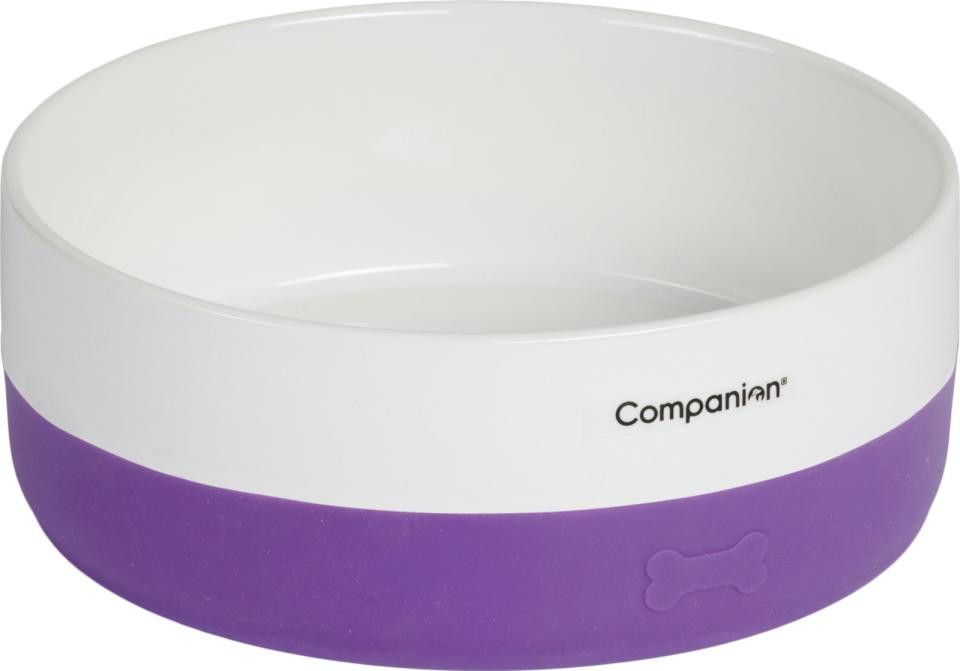 Keramikskål med Silikonbotten - Purple Medium