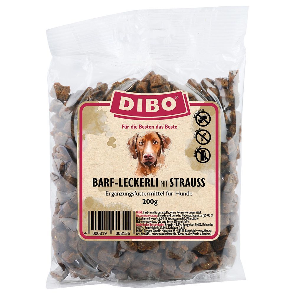 DIBO BARF godis med struts - 200 g