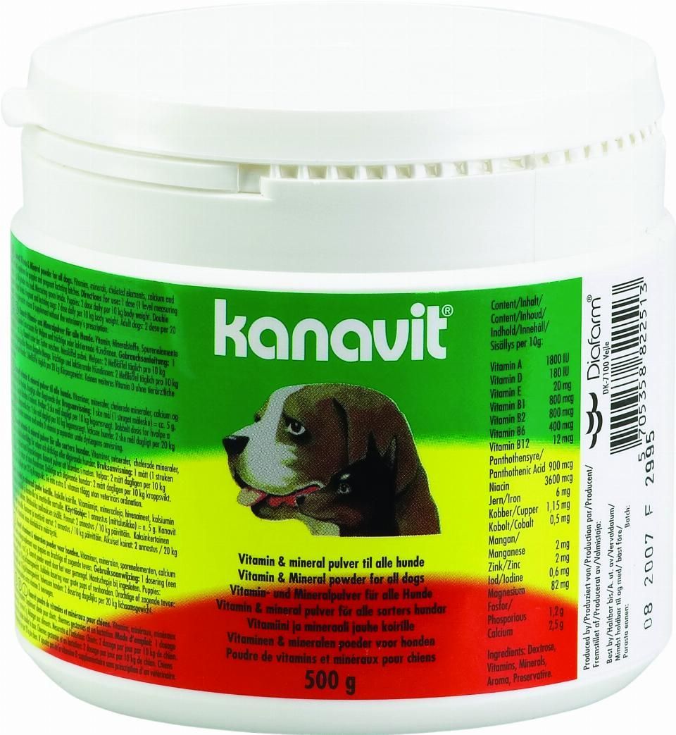 Kanavit Vitamin/Mineraltilskott Pulver - Hund
