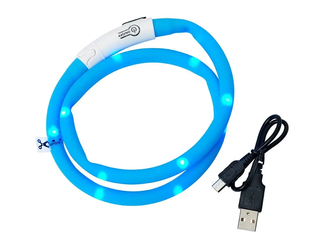 Dogman Blinkhalsband LED Blå