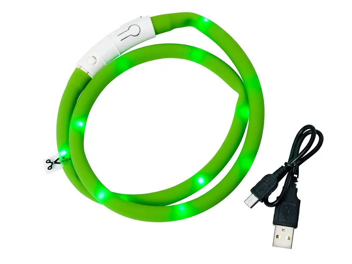 Dogman Blinkhalsband LED Grön