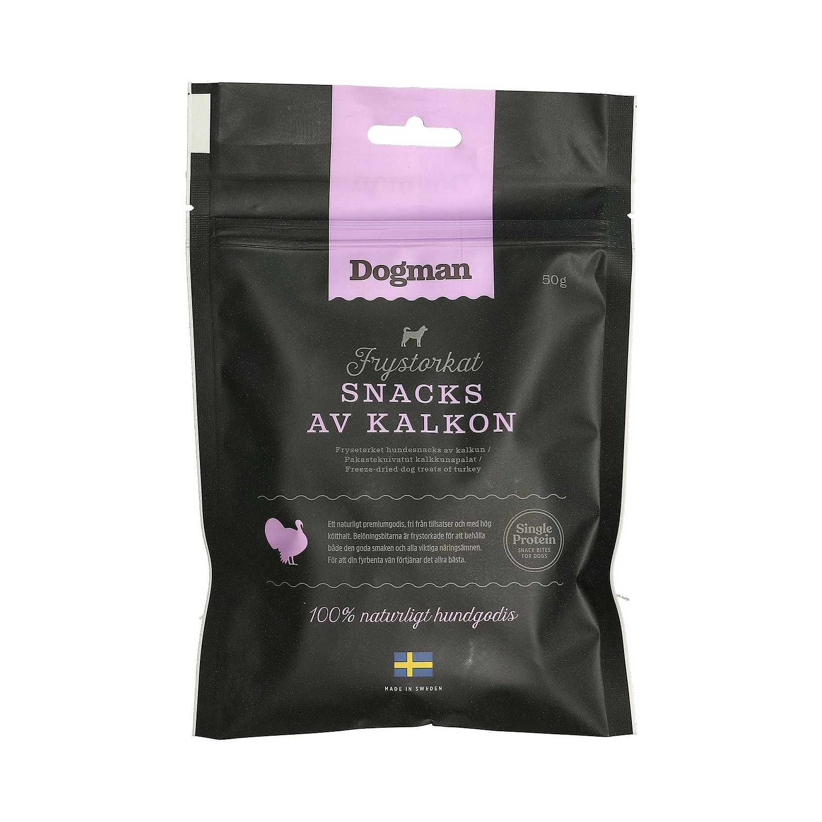 Dogman Frystorkat Snacks av Kalkon - 50 g