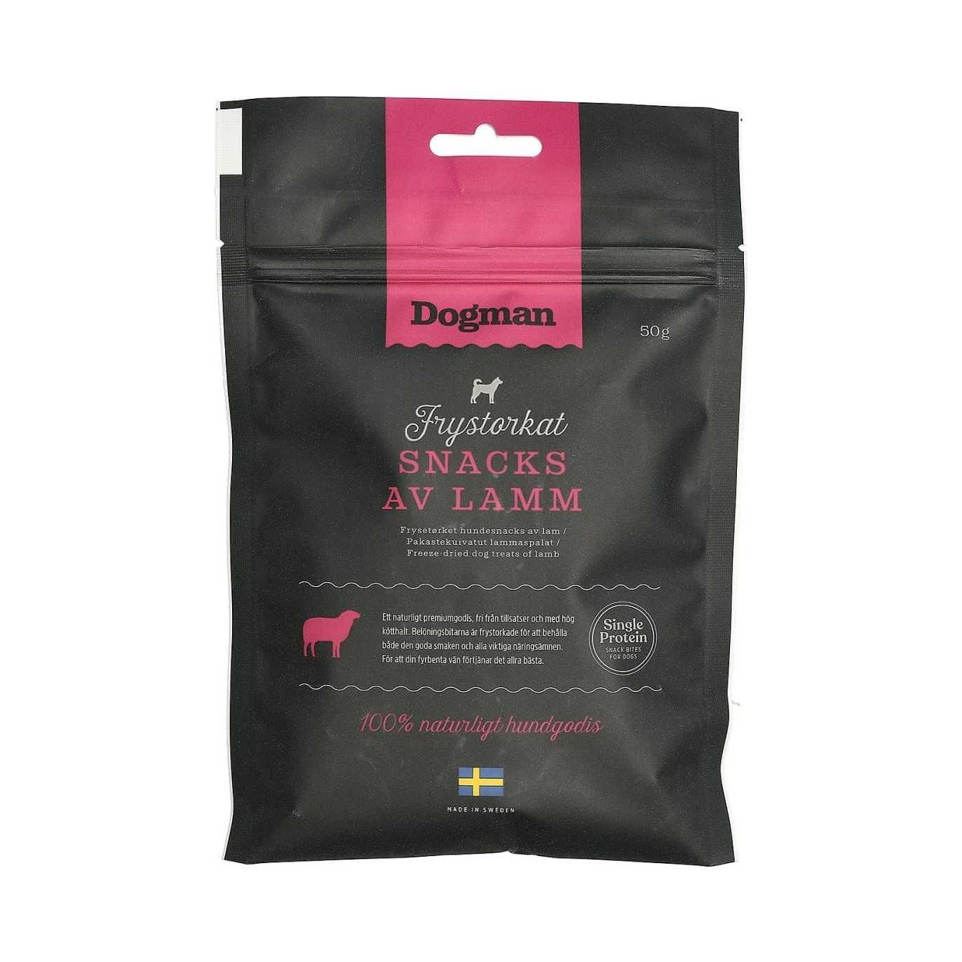 Dogman Frystorkat Snacks av Lamm - 50 g