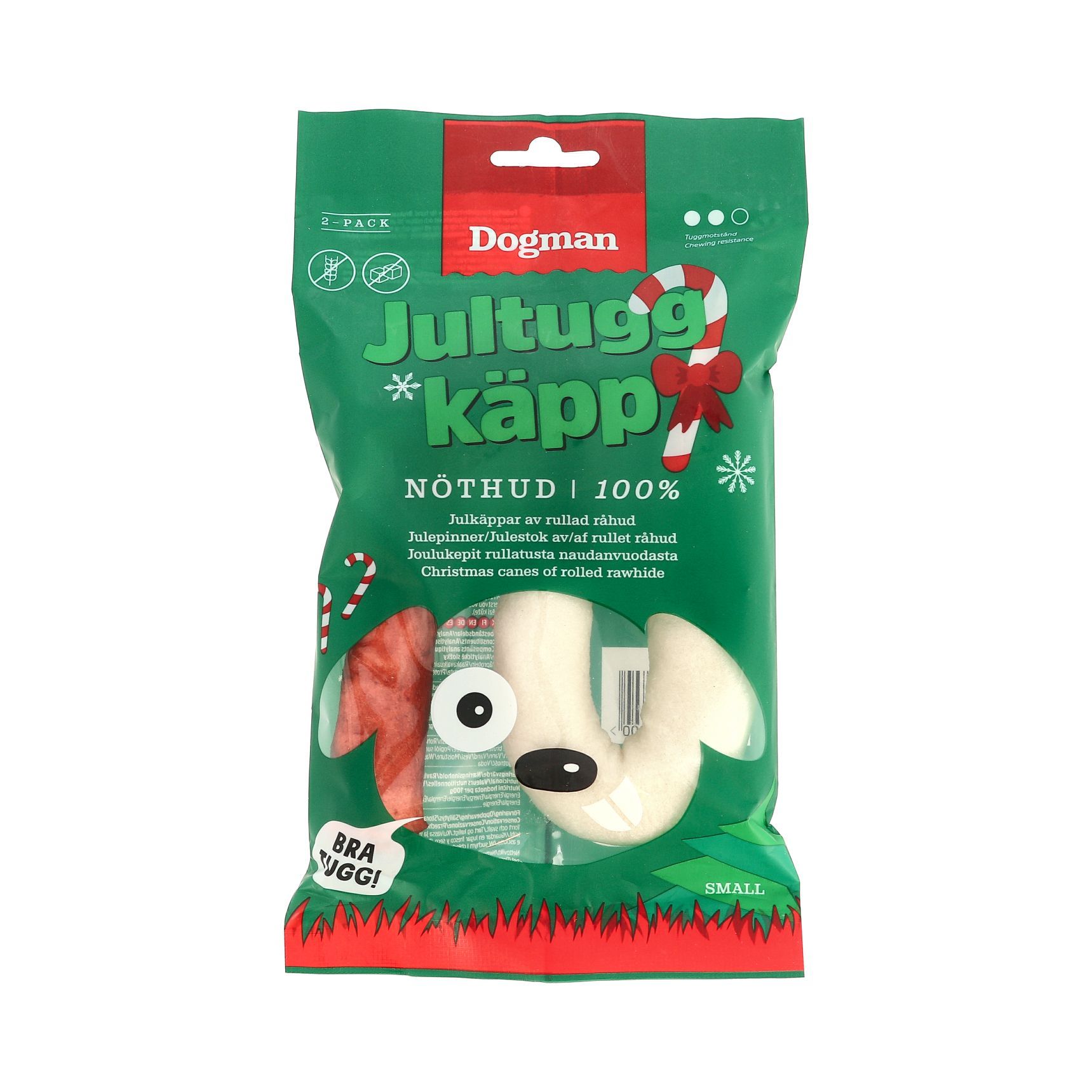 Dogman Jultugg Käpp 2-pack - M (20 cm)