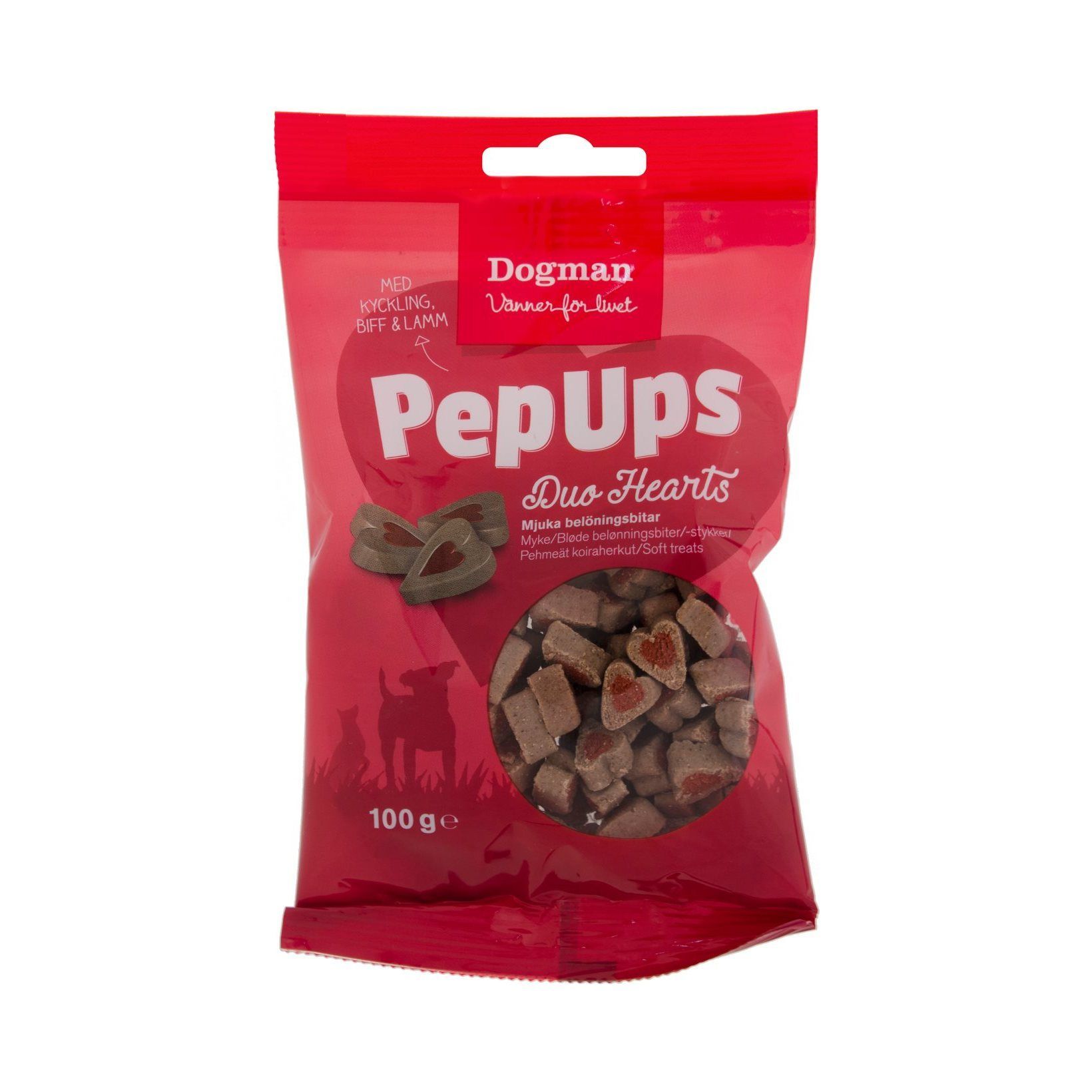 Dogman Pepups - Duo Hearts 3-smak / 100 g