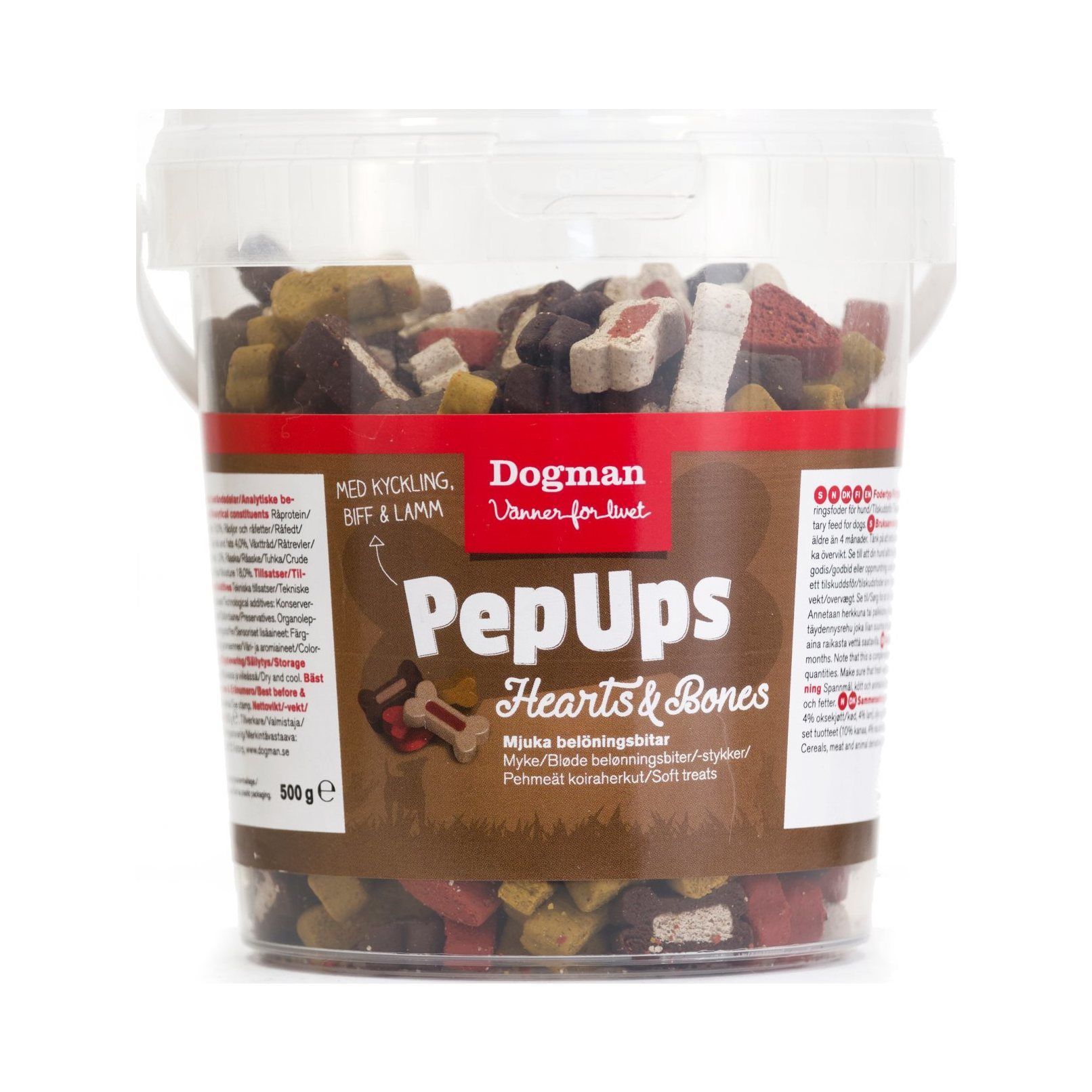 Dogman Pepups - Hearts & Bones 3-smak / 450 g