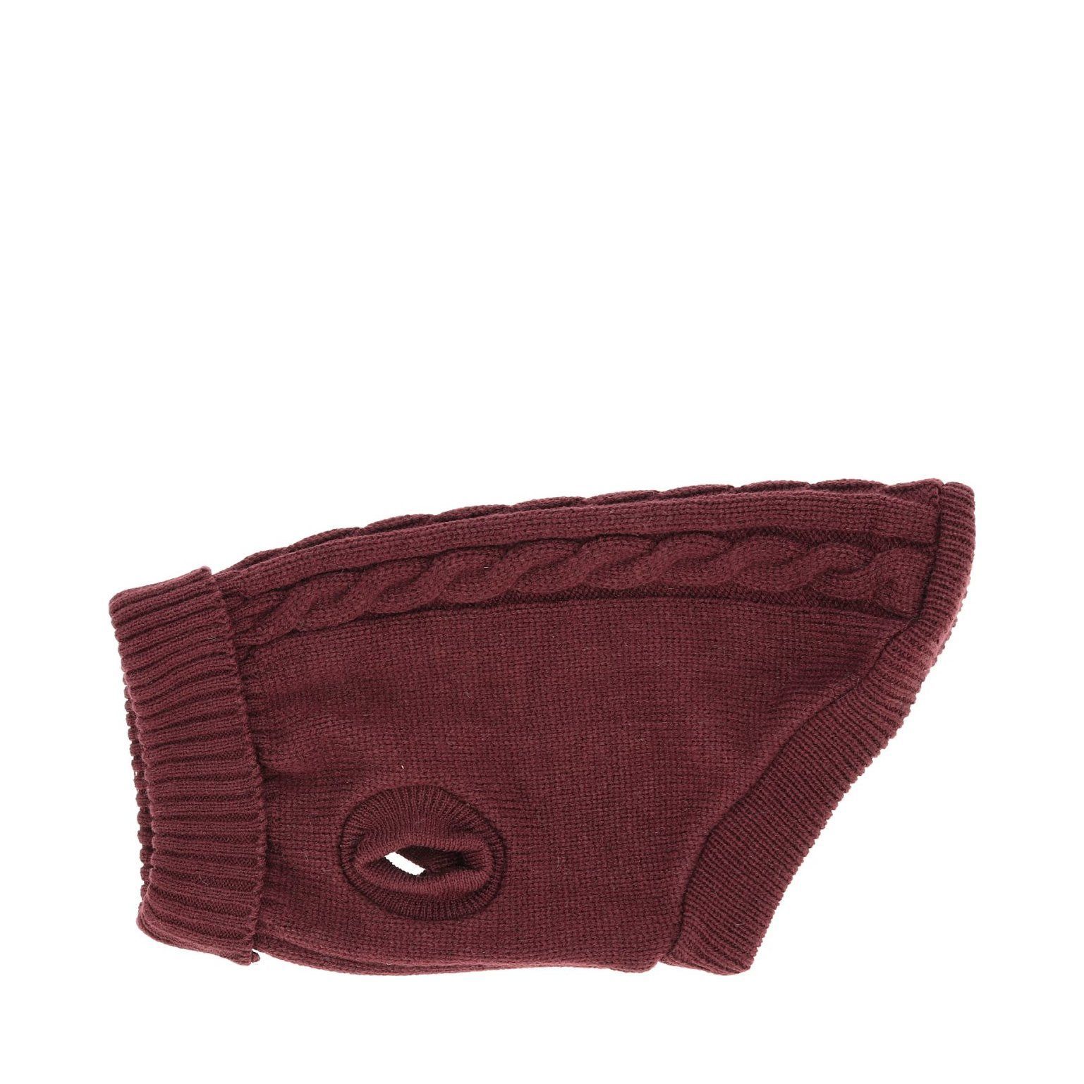 Gina Stickad Hundtröja Vinröd - 40 cm