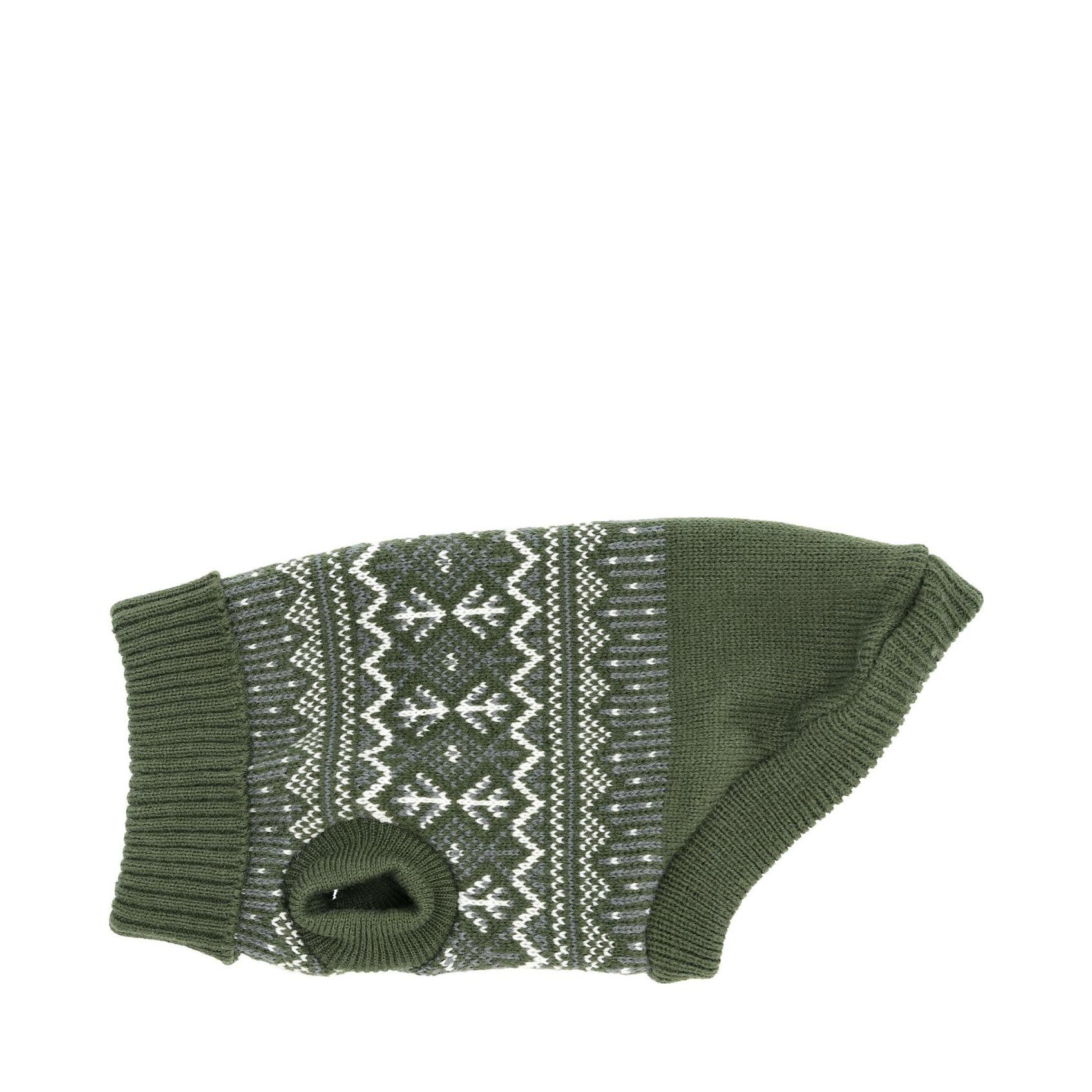 Iselin Stickad Hundtröja Grön - 30 cm