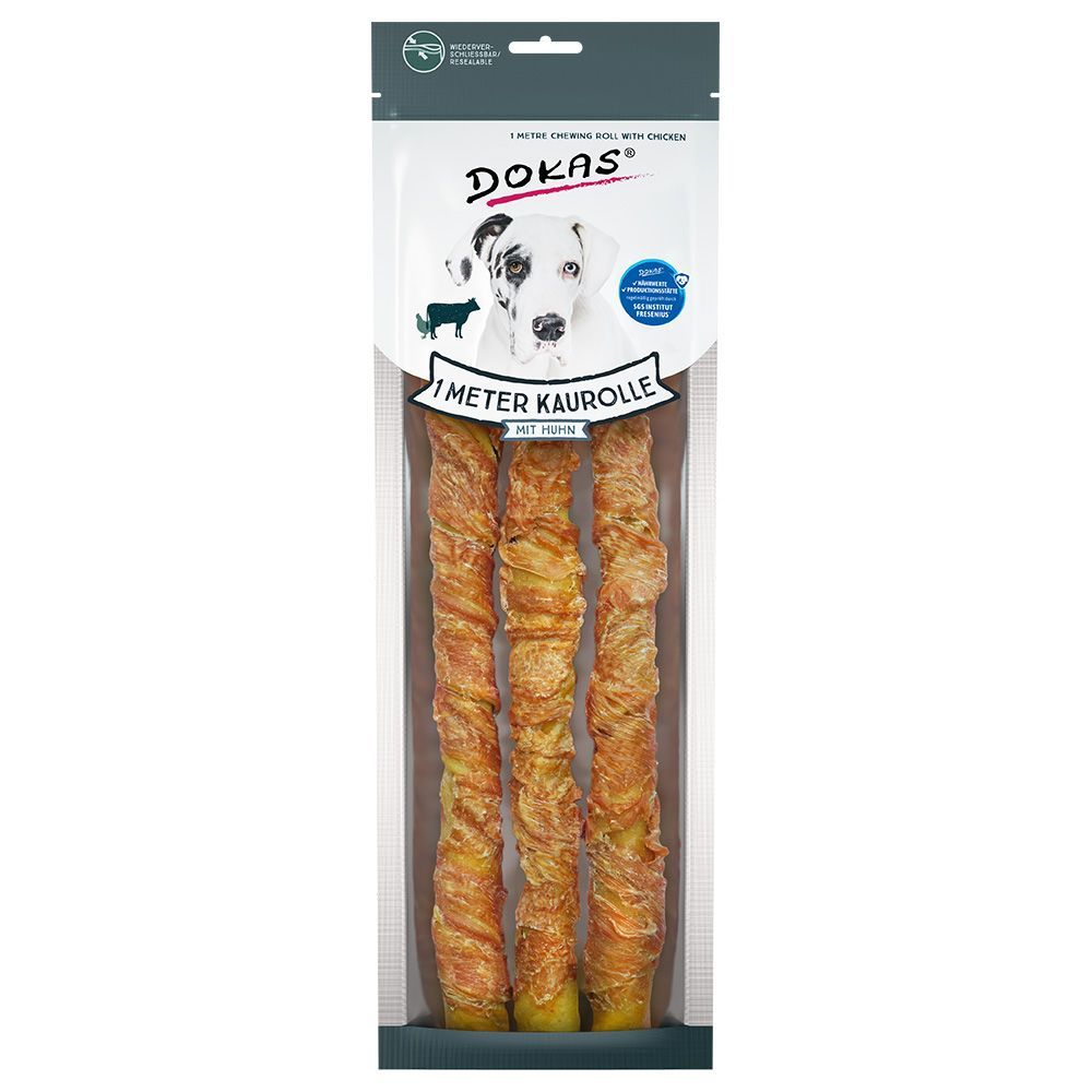 Dokas 1 meter tuggrulle Kyckling 3 x 315 g