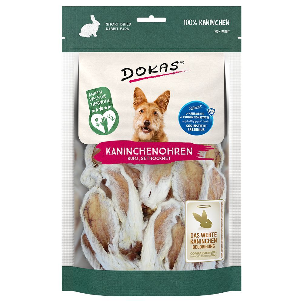 Dokas kaninöron med päls - 3 x 100 g
