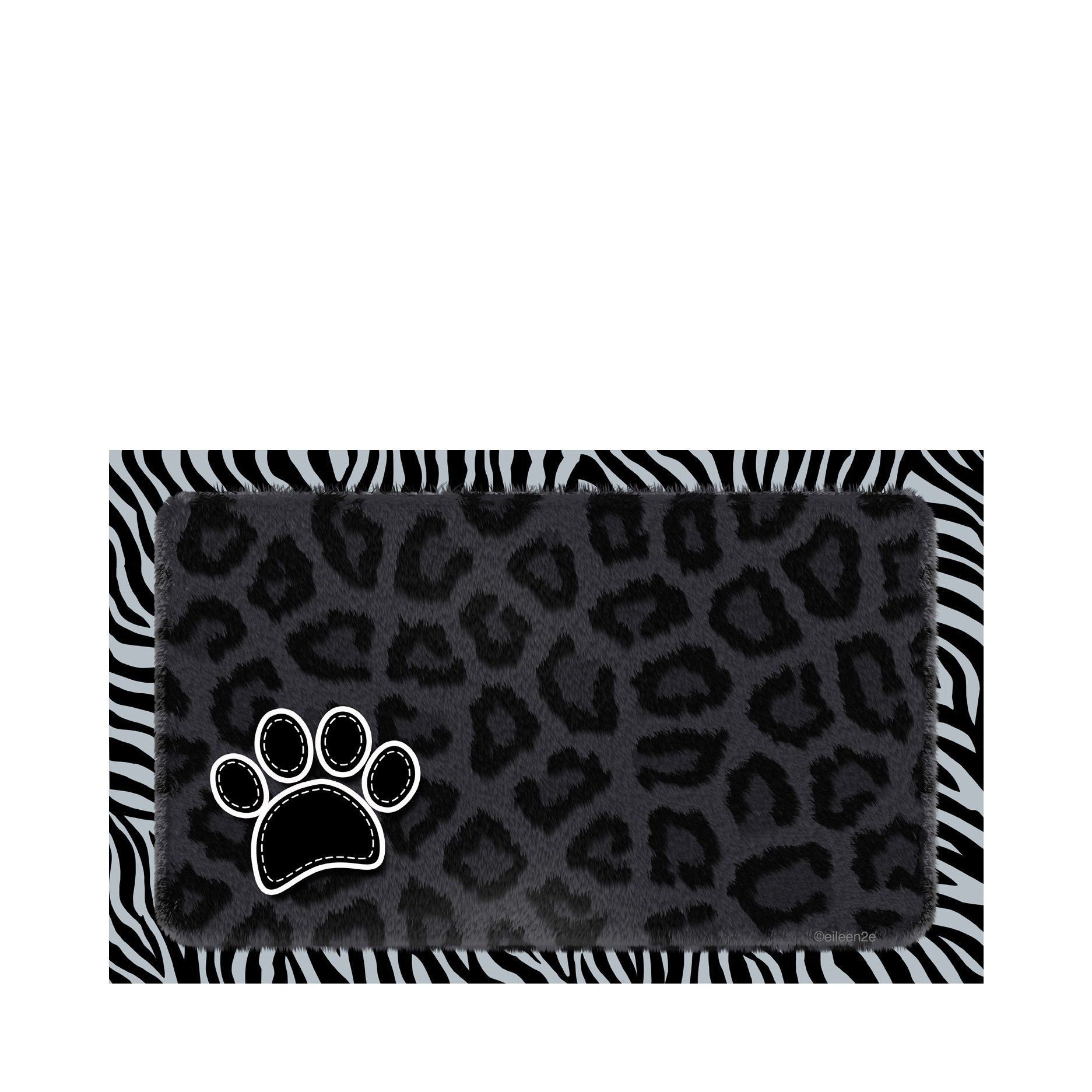 Drymate Matskålsunderlägg - Svart Leopard