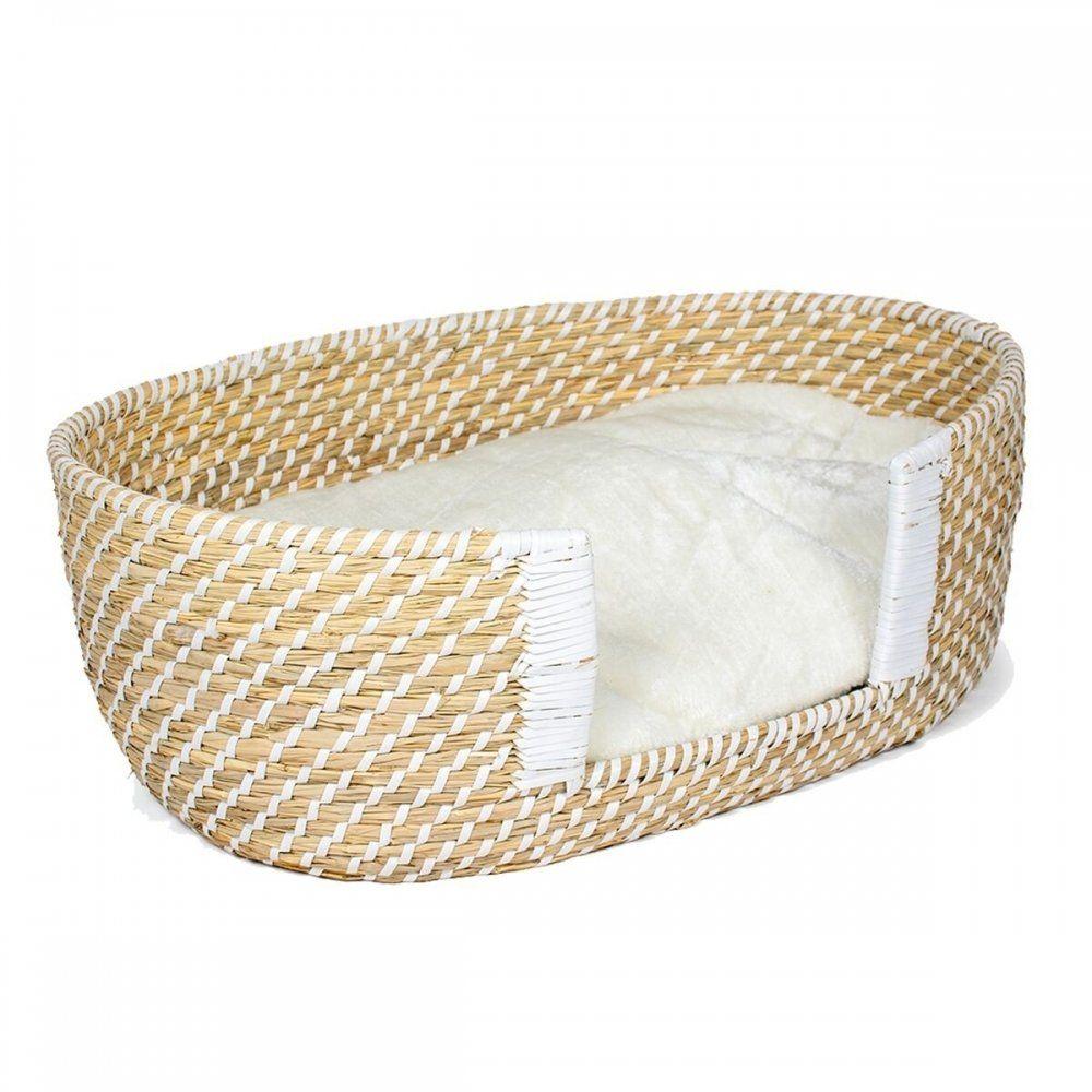 Duvo+ Boho Hundkorg med Dyna Vit (M)