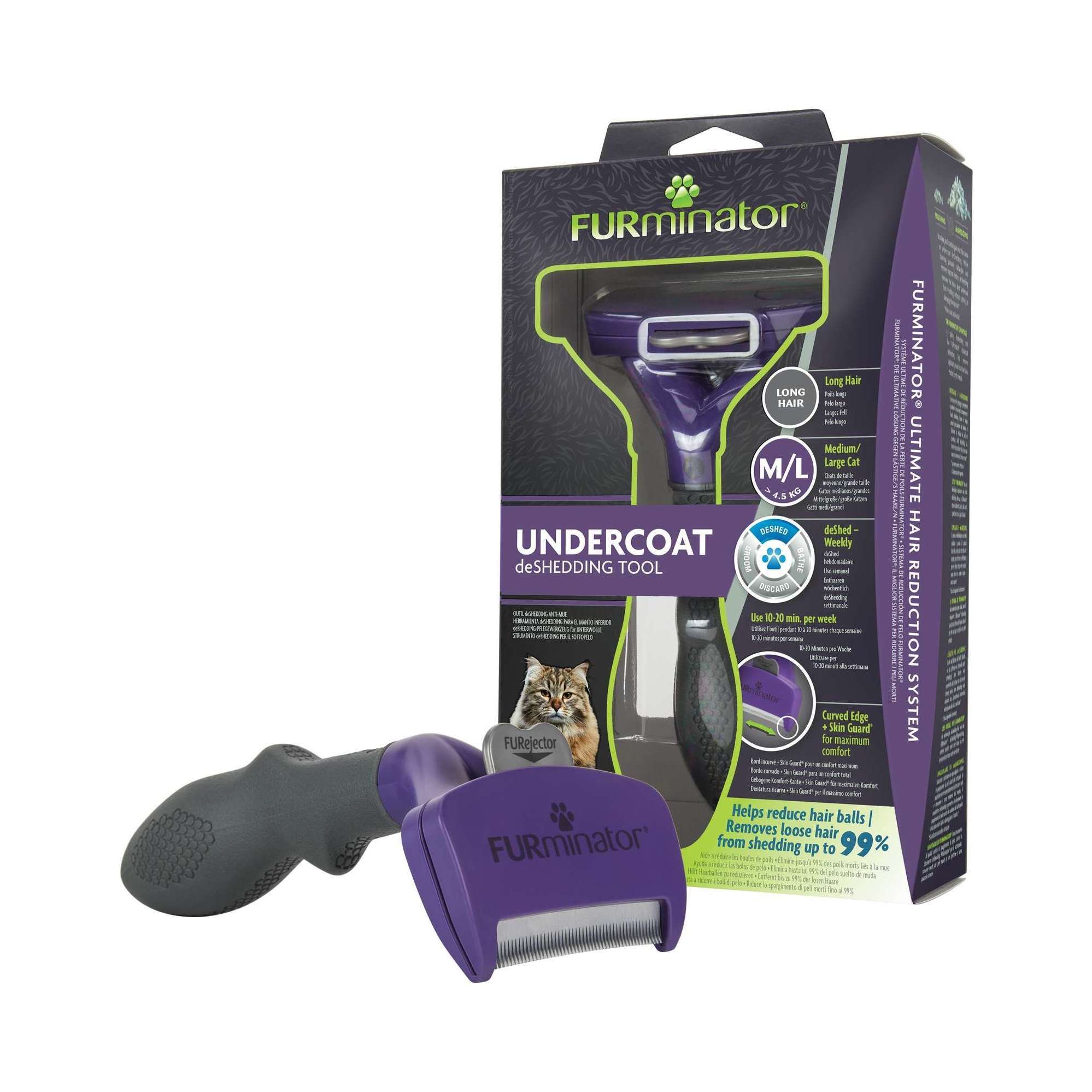 FURminator för Katt - M/L / För långhåriga katter
