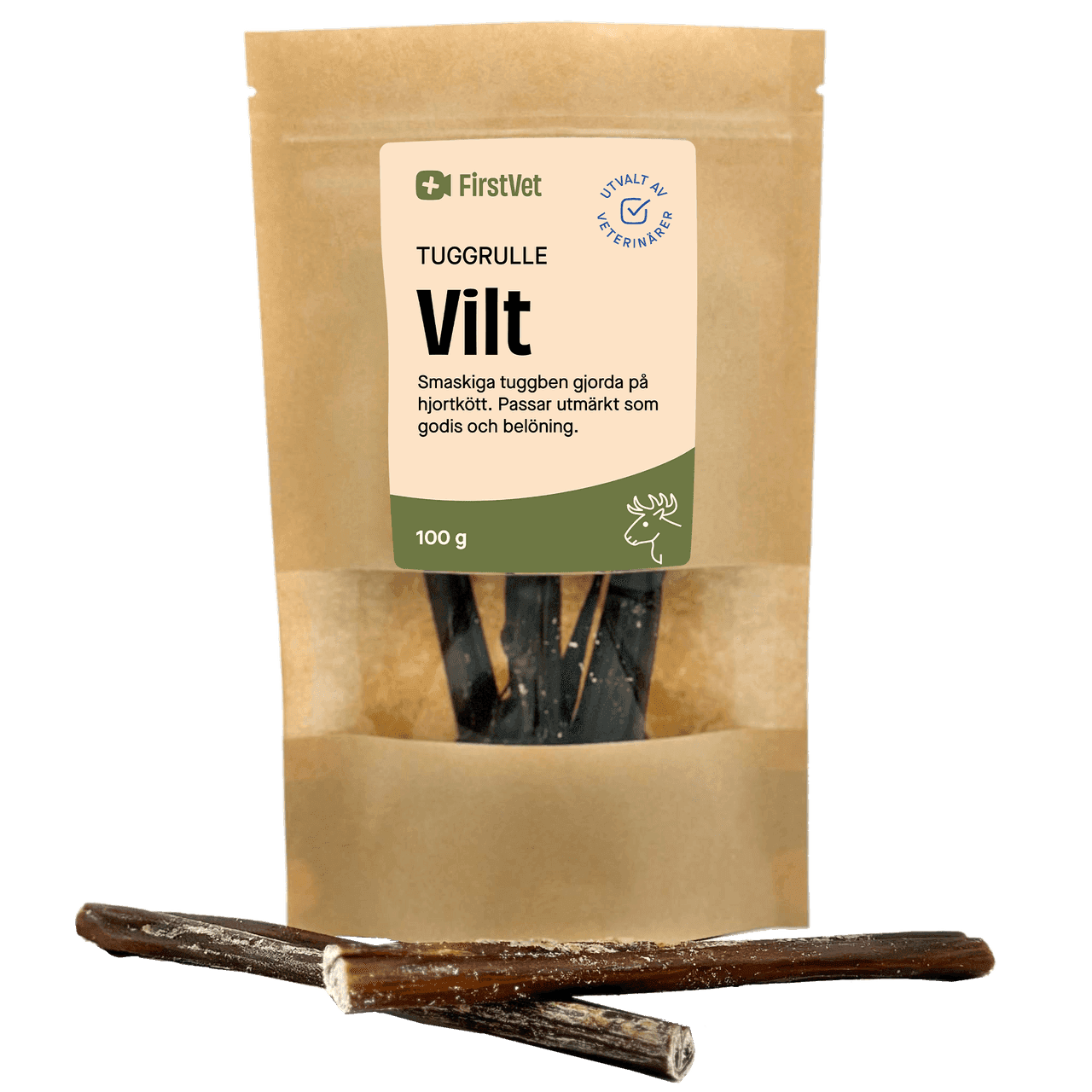 FirstVets tuggben - med smak av vilt - 100 g