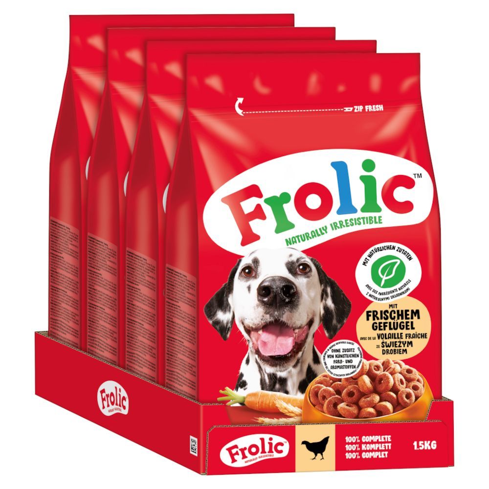 Frolic med fjäderfä, grönsaker & ris - 6 kg (4 x 1,5 kg)