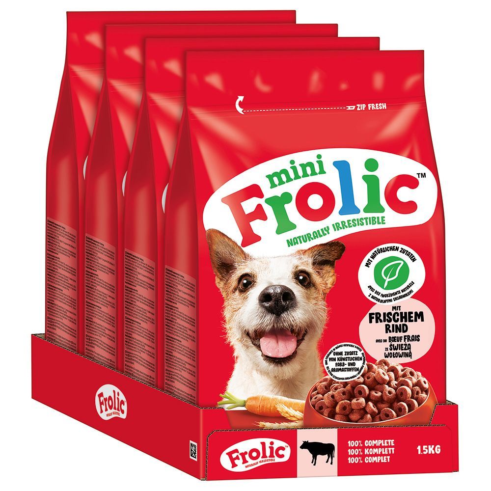Frolic Mini med nötkött - 6 kg (4 x 1,5 kg)
