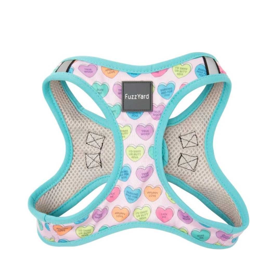 FuzzYard Step-In Harness - Candy Hearts / XXS