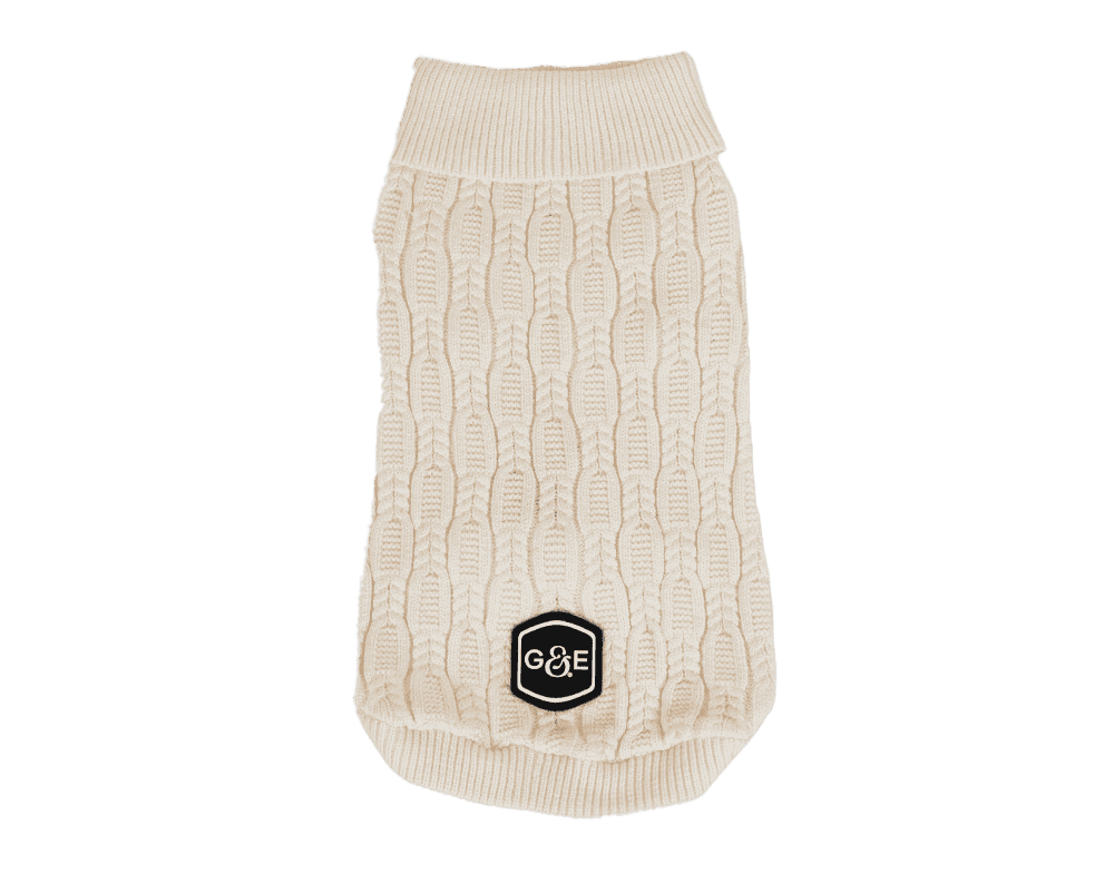 Stickad tröja Comfort, 40cm, Beige