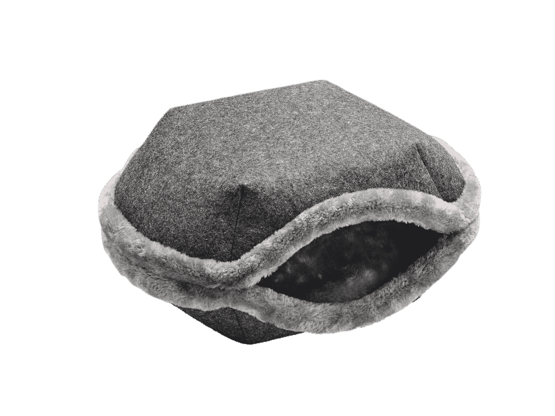 Dog & Cat Bed Lugano Polyester Anthracite 55cm