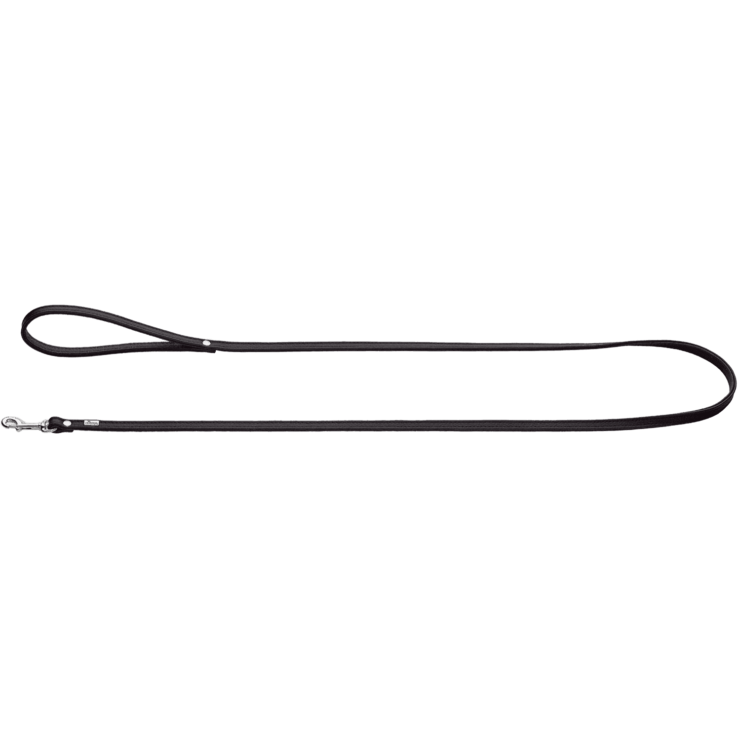 Dog Leash Nappa Petit Black 140cm/8mm