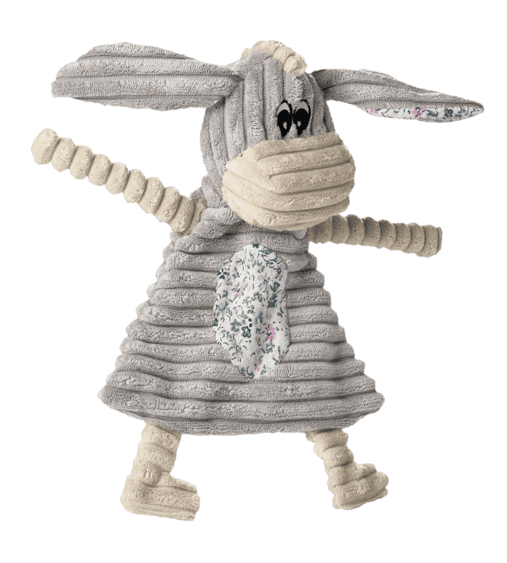 Dog Toy Huggly Blanket Donkey Grey 25cm